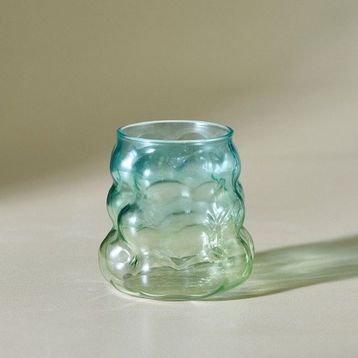Karaca Bubble 390 ml Yeşil Latte Bardağı