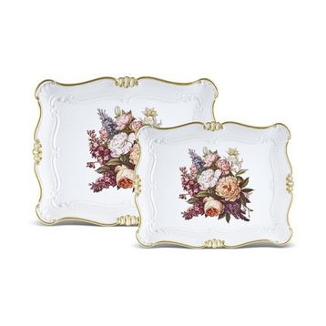 Karaca Buket 42 cm 2'li Dikdörtgen Tepsi