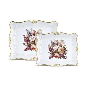Karaca Buket 42 cm 2'li Dikdörtgen Tepsi