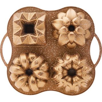 Karaca Cake Pro 4'lü Gold Döküm Kek Kalıbı
