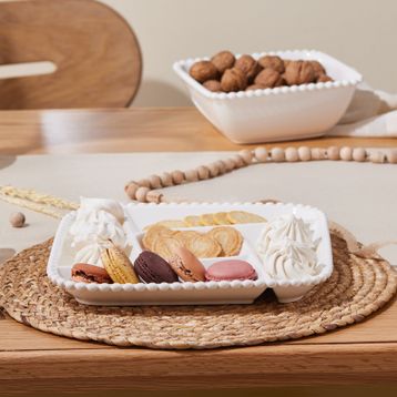 Karaca Carmen Perla 5 Bölmeli 27 cm Kare Sunum Tabağı