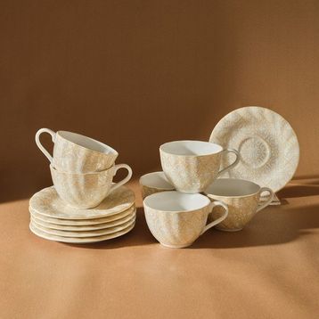 Karaca Casa Sarı 80 ml 6 Kişilik Kahve Fincanı