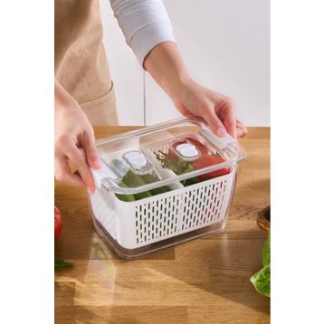 Karaca Citrus Sebze/Meyve L Beyaz Saklama Kabı