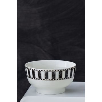 Karaca Damalı 11 cm Çizgili Porselen Çerezlik