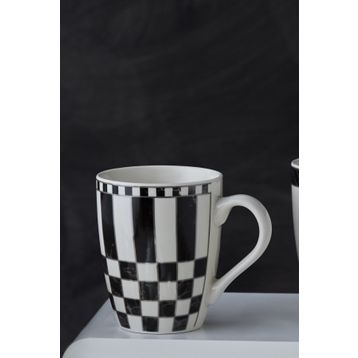 Karaca Damalı 320 ml Porselen Kupa
