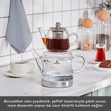Karaca Dora Midi Boy Cam Çaydanlık