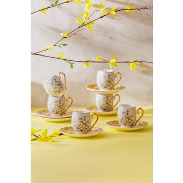 Karaca Efteni 6 Kişilik 90 ml Kahve Fincan Takımı