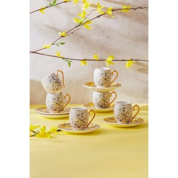 Karaca Efteni 6 Kişilik 90 ml Kahve Fincan Takımı