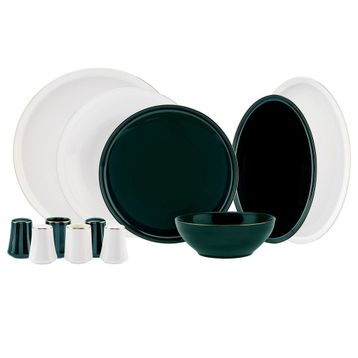 Karaca Elara Green White 12 Kişilik 57 Parça Yemek Takımı