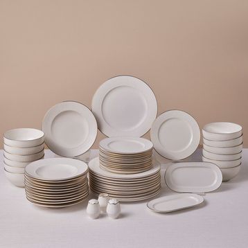 Karaca Elegance Bone Massimo 53 Parça 12 Kişilik Gold Yemek Takımı