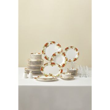 Karaca Elegance Bone Montebello 60 Parça 8 Kişilik Yemek Takımı ve Kahvaltı Seti
