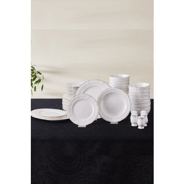 Karaca Elegance Bone Tobias Platin 56 Parça 12 Kişilik Yemek Takımı