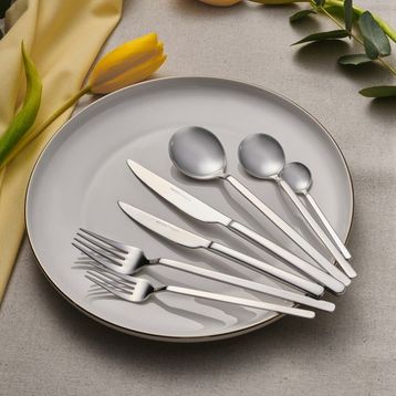 Karaca Elegance Gale Platin 12 Kişilik 84 Parça Çatal Kaşık Bıçak Takımı