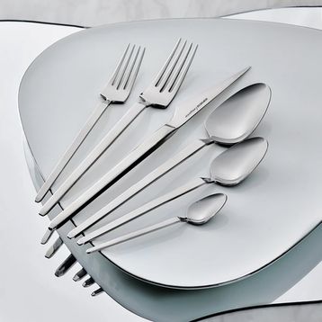Karaca Elegance Glacial Platin 12 Kişilik 84 Parça Çatal Kaşık Bıçak Takımı