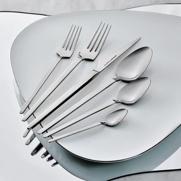 Karaca Elegance Glacial Platin 12 Kişilik 84 Parça Çatal Kaşık Bıçak Takımı