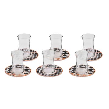 Karaca Enzo 6 Kişilik 12 Parça 165 ML Çay Seti