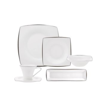 Karaca Fine Pearl Agate 26 Parça 6 Kişilik İnci Kahvaltı/Servis Takımı Platin