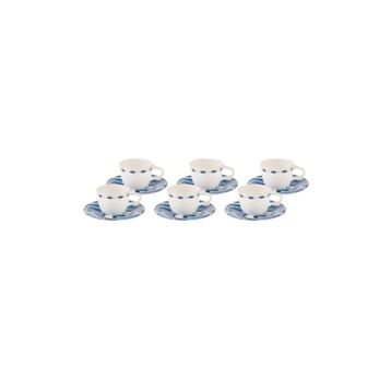 Karaca Fine Pearl Azur 6 Kişilik 100 Ml Kahve Fincanı Takımı