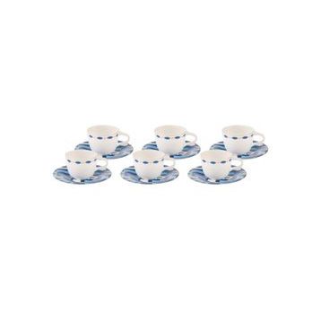 Karaca Fine Pearl Azur 6 Kişilik 100 Ml Kahve Fincanı Takımı