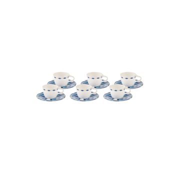 Karaca Fine Pearl Azur 6 Kişilik 100 Ml Kahve Fincanı Takımı