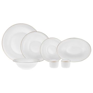 Karaca Fine Pearl Elizabeth 28 Parça 6 Kişilik Platinum Yemek Takımı