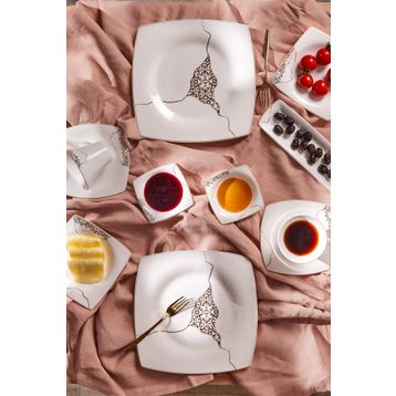 Karaca Fine Pearl Era Beyaz 26 Parça 6 Kişilik Kahvaltı Takımı