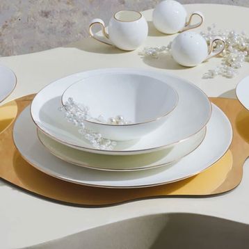 Karaca Fine Pearl Extra Chanak 62 Parça 12 Kişilik Yemek Takımı