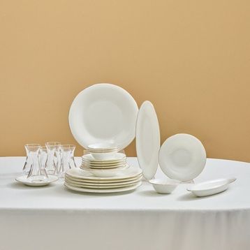 Karaca Fine Pearl Fame 26 Parça 6 Kişilik İnci Gold Kahvaltı/Servis Takımı