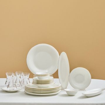 Karaca Fine Pearl Fame 26 Parça 6 Kişilik İnci Gold Kahvaltı/Servis Takımı