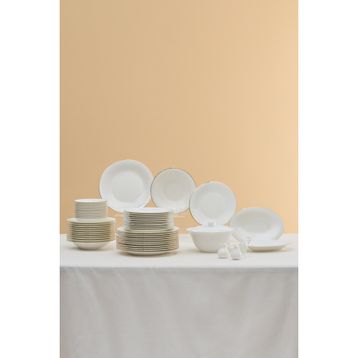 Karaca Fine Pearl Fame 55 Parça 12 Kişilik Gold Yemek Takımı