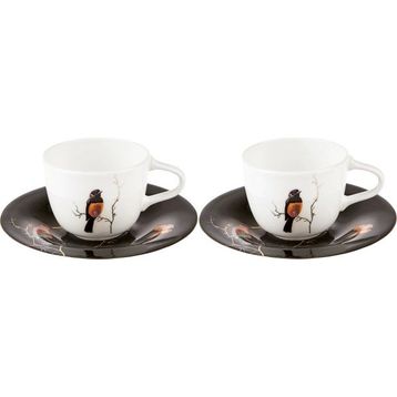 Karaca Fine Pearl Grace Black 2 Kişilik Kahve Fincan Takımı