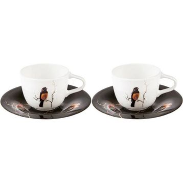 Karaca Fine Pearl Grace Black 2 Kişilik Kahve Fincan Takımı
