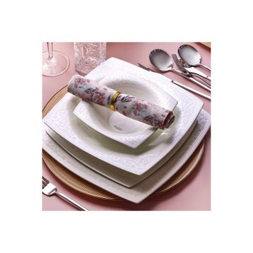 Karaca Fine Pearl Roma 58 Parça 12 Kişilik İnci Yemek Takımı
