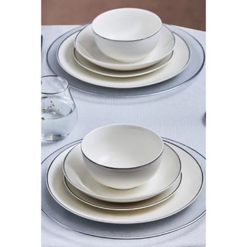 Karaca Floda 53 Parça 12 Kişilik Platin Yemek Takımı