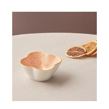 Karaca Floral 10 cm Turuncu Yonca Çerezlik
