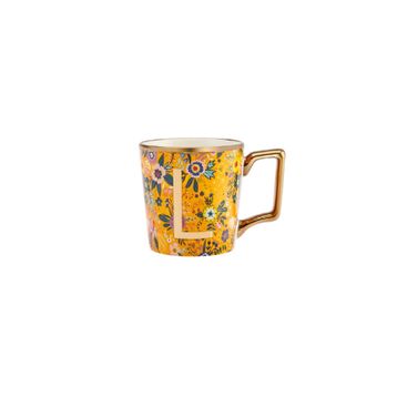 Karaca Flower Sarı L Harfli Kupa