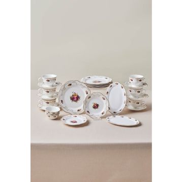 Karaca Forever Bone Antique 26 Parça 6 Kişilik Gold Kahvaltı Seti