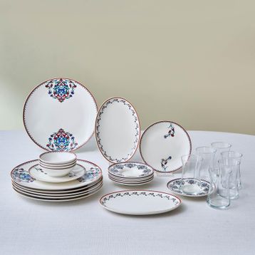 Karaca Forever Bone Iznik 26 Parça 6 Kişilik Kahvaltı Takımı