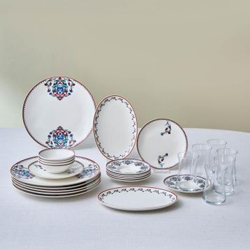 Karaca Forever Bone Iznik 26 Parça 6 Kişilik Kahvaltı Takımı