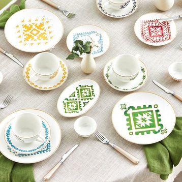 Karaca Forever Bone Kilim 26 Parça 6 Kişilik Kahvaltı Takımı