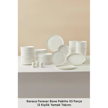 Karaca Forever Bone Pablito 53 Parça 12 Kişilik Yemek Takımı