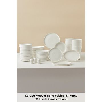 Karaca Forever Bone Pablito 53 Parça 12 Kişilik Yemek Takımı