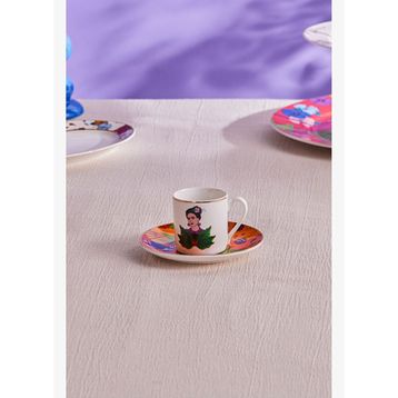Karaca Frida Turuncu 90 ml Kahve Fincanı ve Tabağı