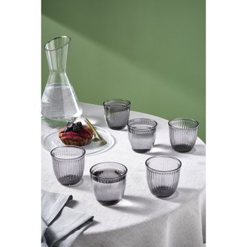 Karaca Gordes 290 ml Antrasit 6'lı Su Bardağı
