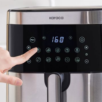 Karaca Gourmet 9 lt Smart Screen Geniş Hazne Inox Airfryer