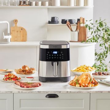 Karaca Gourmet 9 lt Smart Screen Geniş Hazne Inox Airfryer