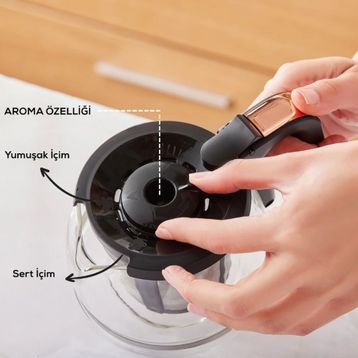 Karaca Hatır Plus Mod 5in1 Konuşan Kırmızı Kahve ve Çay Makinesi