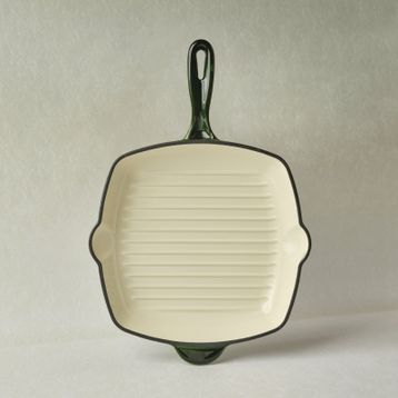 Karaca Heritage Demir Döküm Emayeli Grill Yeşil 26 cm Tava