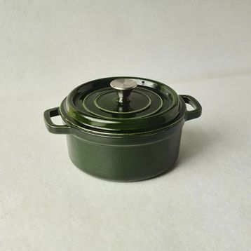 Karaca Heritage Yeşil 24 cm Demir Döküm Emayeli Tencere