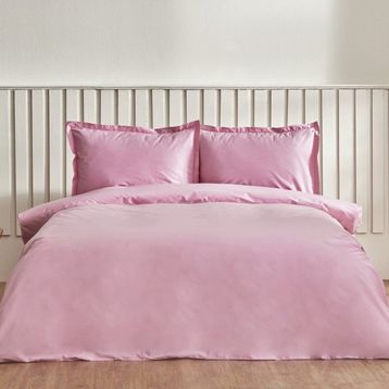 Karaca Home 200 x 220 cm Cool Touch Stripe Çift Kişilik Pembe Nevresim Takımı